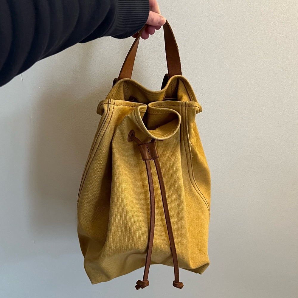 Madewell Canvas And Leather Drawstring Backpack
